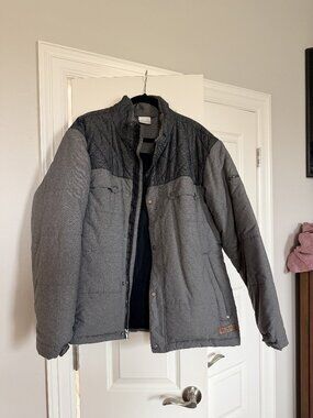 Columbia Sportswear Quilted Puffer Jacket Men's XL Gray GUC
